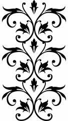 Obraz premium Floral vector pattern ornament design decorative element swirl flourish scroll filigree art deco vintage style vector illustration