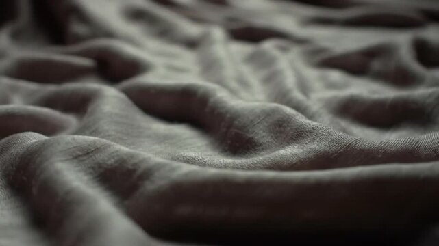 Abstract seamless loop of a soft, elegant fabric texture with slow motion waves and creases