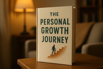 Inspiring book on personal growth awaits reading in a cozy room. Explore the path to self-improvement.