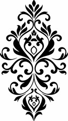 Obraz premium Floral pattern vector ornament decoration design element vintage art nouveau damask flourish scroll decorative 100 vector illustration