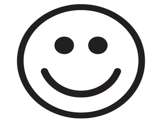 Cheerful emoji icon in clean minimal vector style