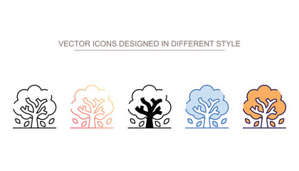 Tree Alert icon design with white background stock illustration