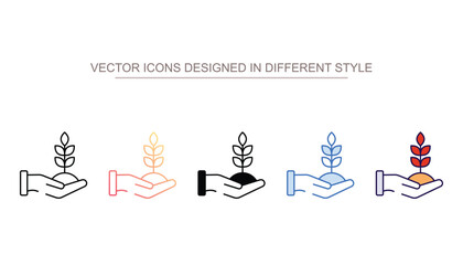 Save Plant icon design with white background stock illustration