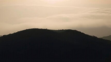 Fototapeta premium Golden Hour Over Rolling Hills