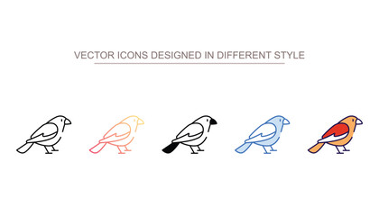 Bird icon design with white background stock illustration