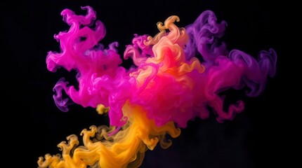 Obraz premium Colorful Abstract Ink Swirls