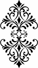 Decorative flourish vector design element elegant floral ornament swirl pattern vintage art deco invitation card vector illustration