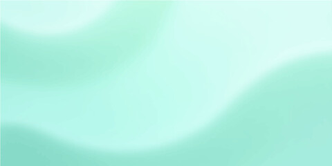 Mint Green Pastel Abstract Flowing Curves with Soft Gradient for Calm Design Background