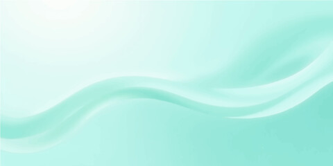 Mint Green Digital Abstract Flowing Wave for Refreshing and Calm Backgrounds