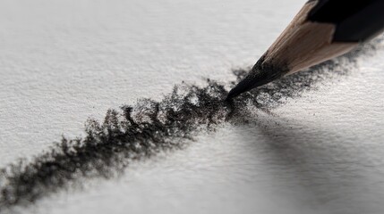 Graphite pencil line on paper