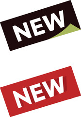 New square sticker illustration collection. New vector icon set. marketing sign.
