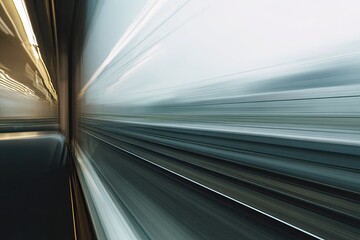 Obraz premium Fast train view from window