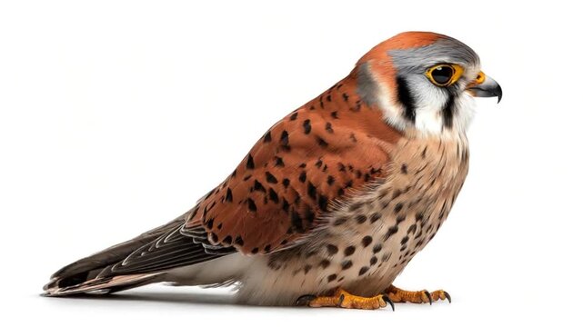 Side view of a American Kestrel