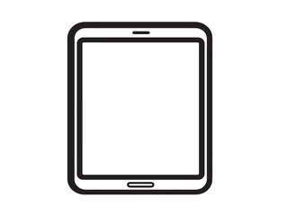 Sleek tablet screen symbol in elegant vector format