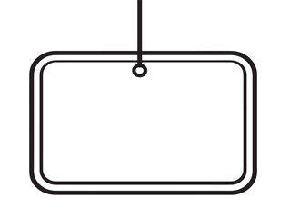 Tag icon in clean vector line minimalist design