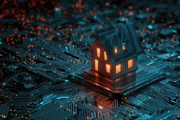 Tiny house on a circuit board