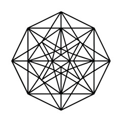 Interconnected Geometric Triangle Mesh Abstract Pattern