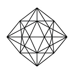 Interconnected Geometric Triangle Mesh Abstract Pattern