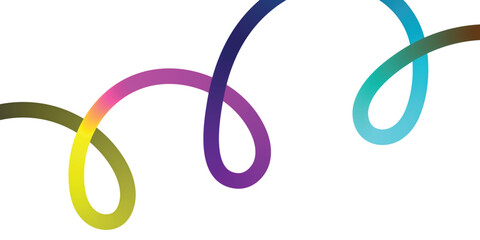 Abstract Colorful Intertwined Ribbon Design. Dynamic abstract image featuring interwoven ribbons in a spectrum of vibrant colors, flowing and swirling against a clean white background.