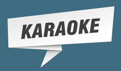 karaoke banner. karaoke speech bubble, label, sticker, sign template