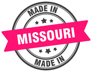 Fototapeta premium Made in Missouri round sign. Made in Missouri stamp.