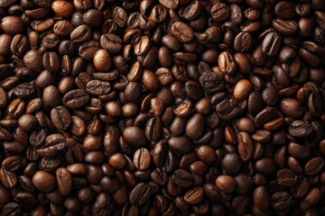 Fototapeta premium Close-up of many roasted coffee beans (1)