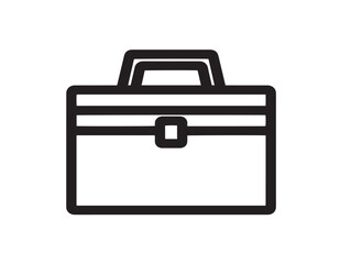 Clean line art toolbox symbol in vector format