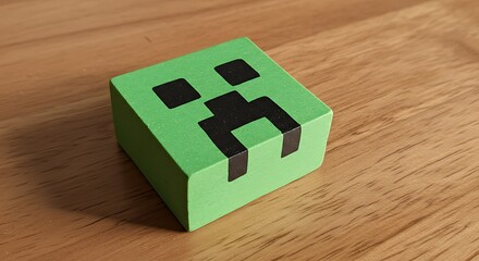 green cube with a word help