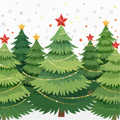 Obraz premium Christmas tree background vector illustration