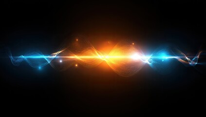 Abstract energy waves clashing