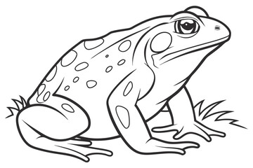 coloring page line art the toad black vector