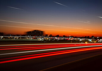 Fototapeta premium night traffic in the city