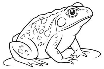 coloring page line art the toad black vector
