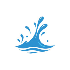 Water splash design aqua ripple sign and symbol