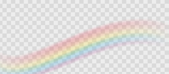 Realistic rainbow. Storm with rain on transparent background. Eps 10