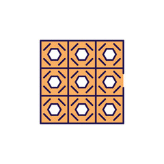 Floor Tiles icon design with white background stock illustration