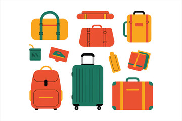 Vector cartoon image of a suitcase for travel. Concept of a trip, business trip, etc. Element for your design