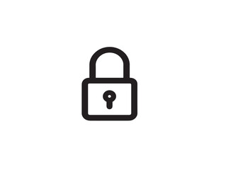 Unlock padlock icon in minimal clean vector format