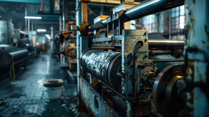 A photo of a printing press operation