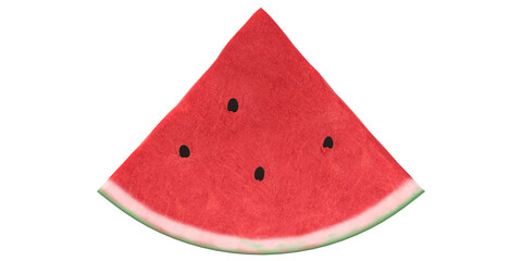 3D Render Watermelon isolated on a Transparent Background for Digital Use