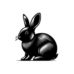 Playful Cute Bunny Rabbit Cartoon Vector Illustration