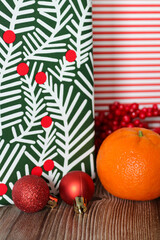 Christmas Gift and Orange Citrus