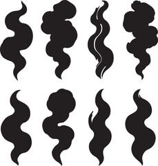 Silhouette of a woman with long hair, seamless orange floral tattoo wave pattern design