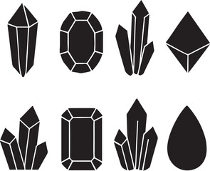 Vector set of abstract geometric shapes and icons for web design