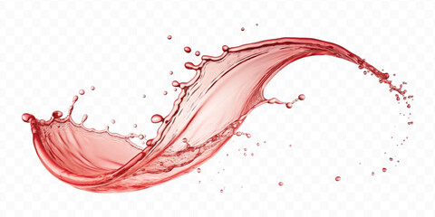 realistic 3d smooth liquid clean water splash in different color and curve  style isolated on transparent  background
