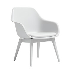 Modern white chair offers stylish seating for any living space or contemporary office design