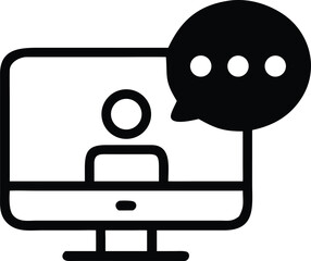 Online Training vector icon. webinar illustration sign. conference symbol..