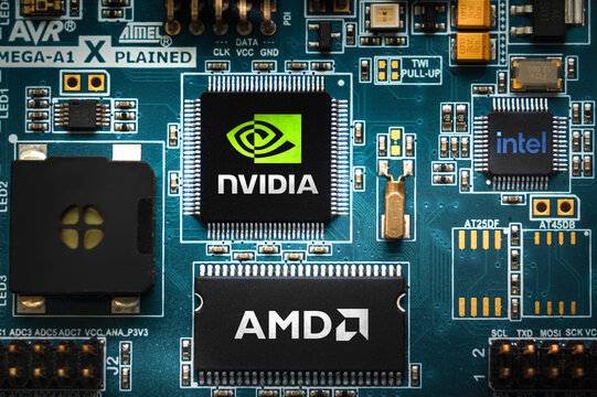 Chip technology for AI and GPU by Nvidia, AMD and Intel