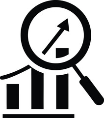 Research vector icon. analyze business illustration symbol. market sign or logo.