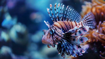 A photo of a lionfish in the reef